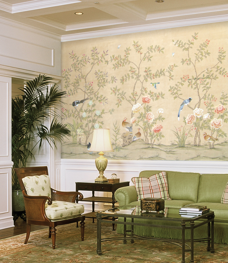 Sybaritic Spaces The Wait is Over Digital Chinoiserie Wallpapers