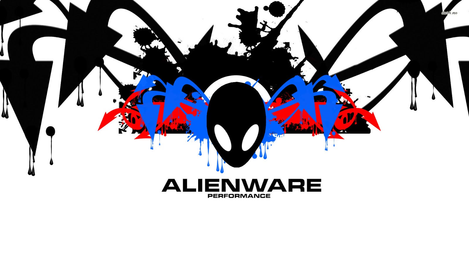 Alienware Puter Logo White Graffiti HD Wallpaper Desktop Pc