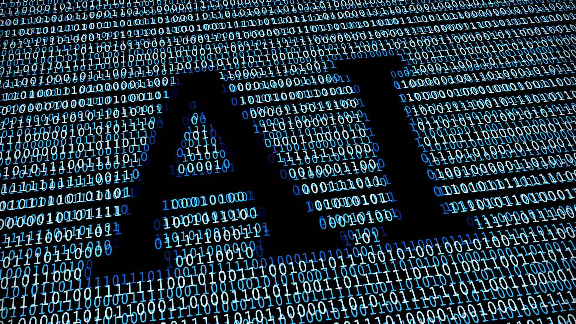 AI Skull in Binary Code: A 4K Digital Wallpaper