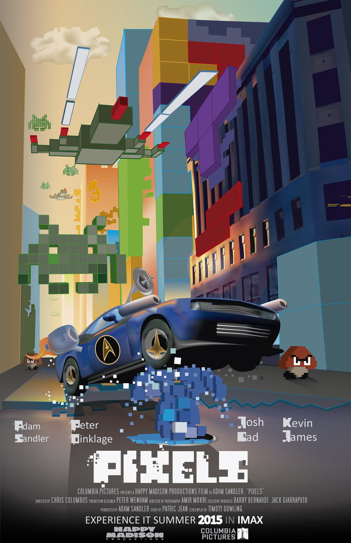 Pixels movie 2015 fanmade poster   vector only by GhostOfKorah on
