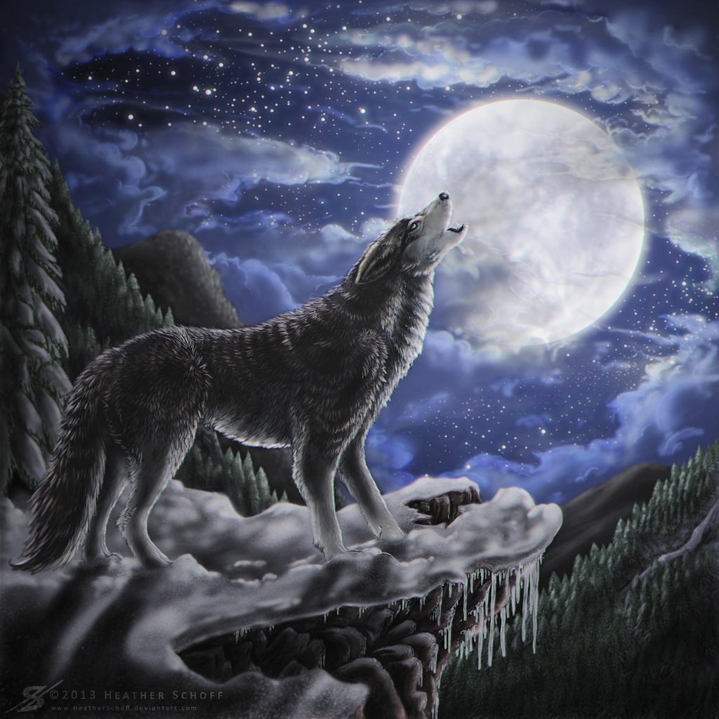 Wolf Moon By Zaellrin