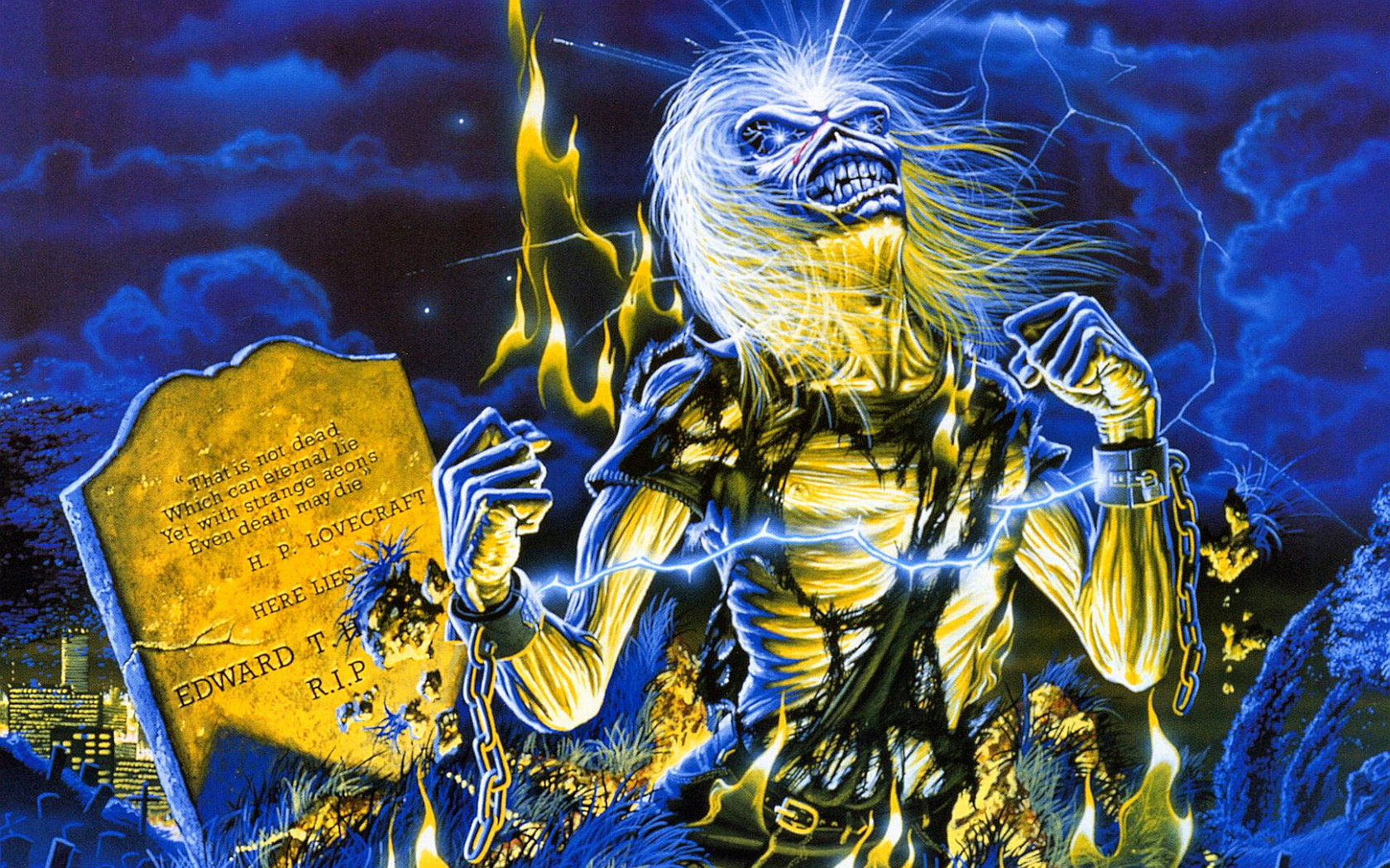 Iron Maiden Album Cover Art Derek Riggs Artworks Wallpaper