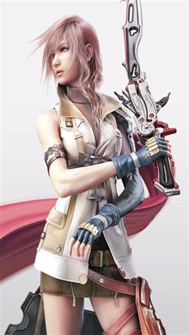 Final Fantasy Xiii And Lightning Game iPhone Wallpaper S