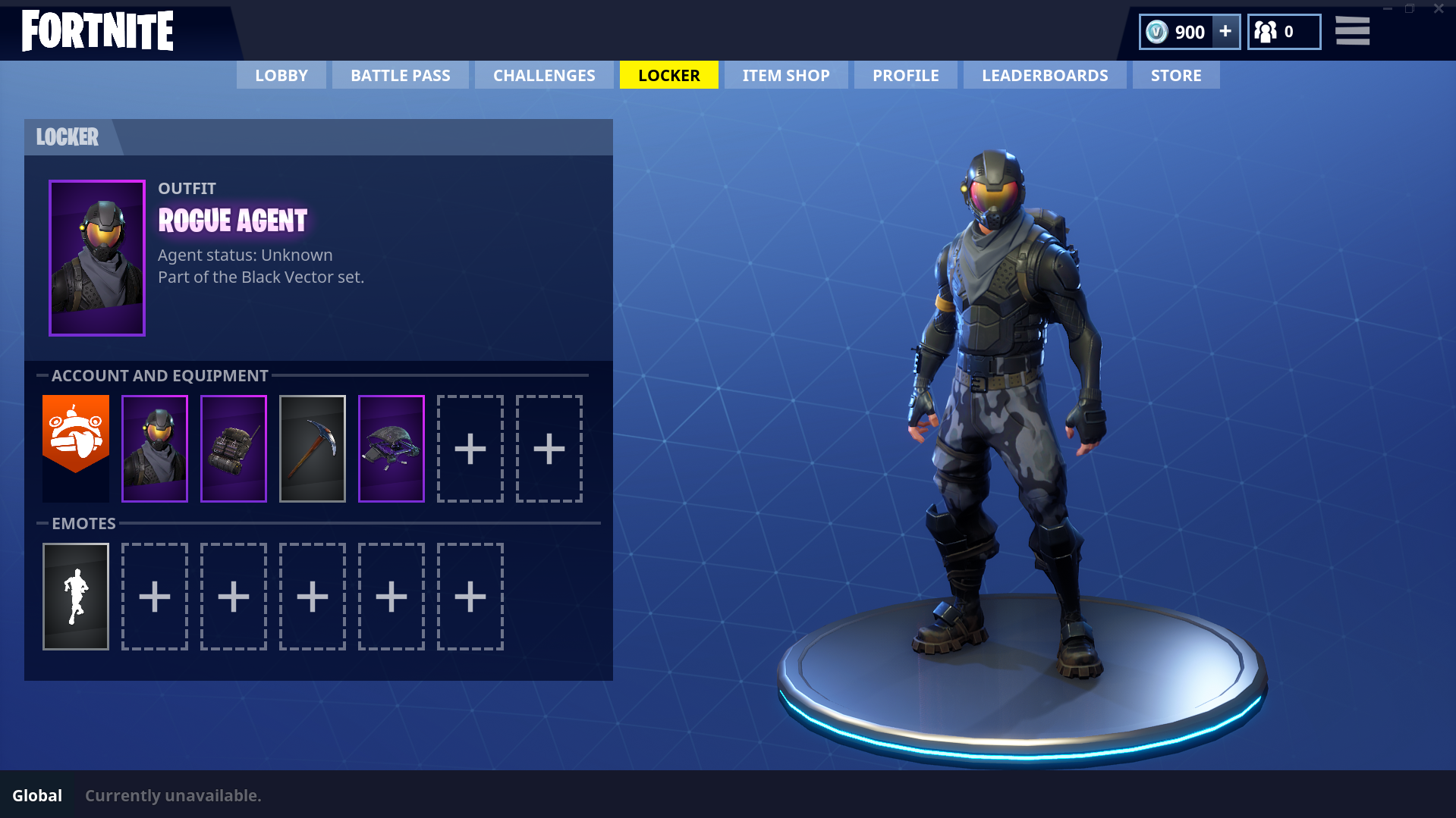 The new skin is out and its called Rogue Agent FortNiteBR
