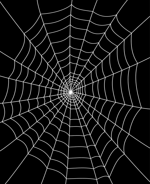 Set Of Spider Web Vector Background