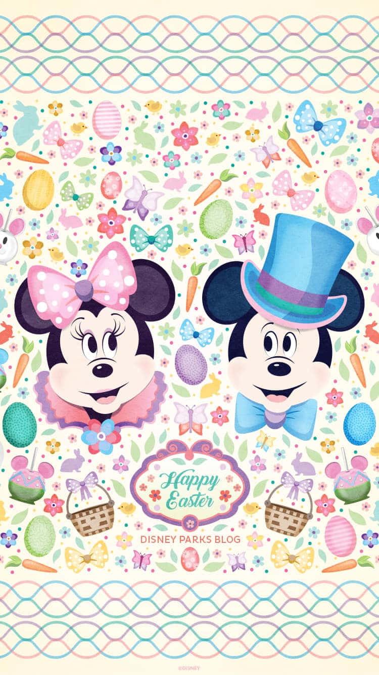 Cute Easter iPhone With Mickey Mouse Wallpaper