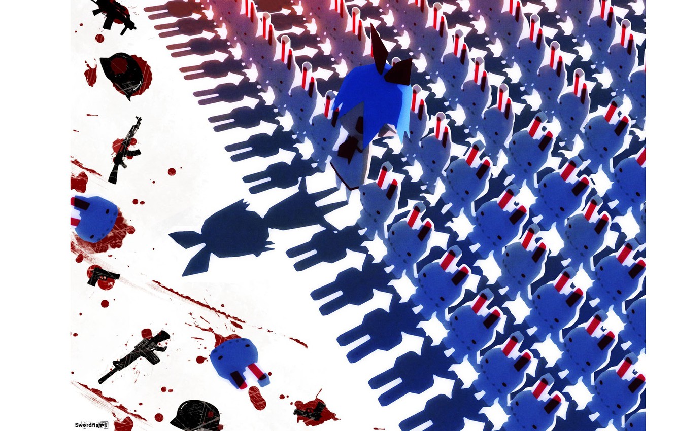 Wallpaper Weapons Blood Shadow Army Rabbits Stroy Rank