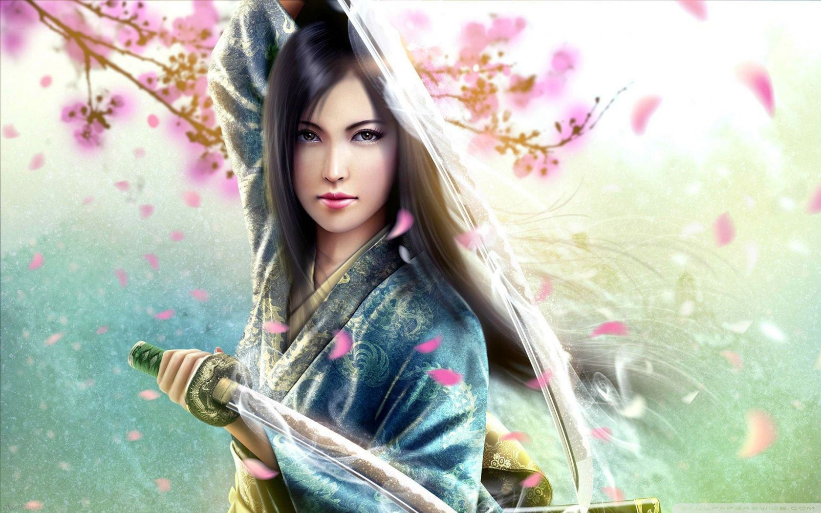 Samurai Woman Wallpaper Top Background