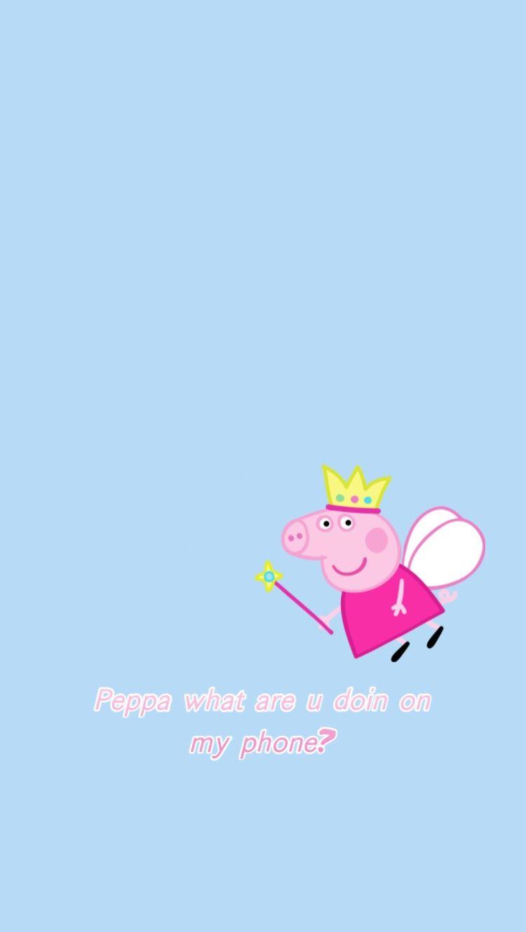 Peppa What Are U Doin On My Phone Meme Wallpaper Pig