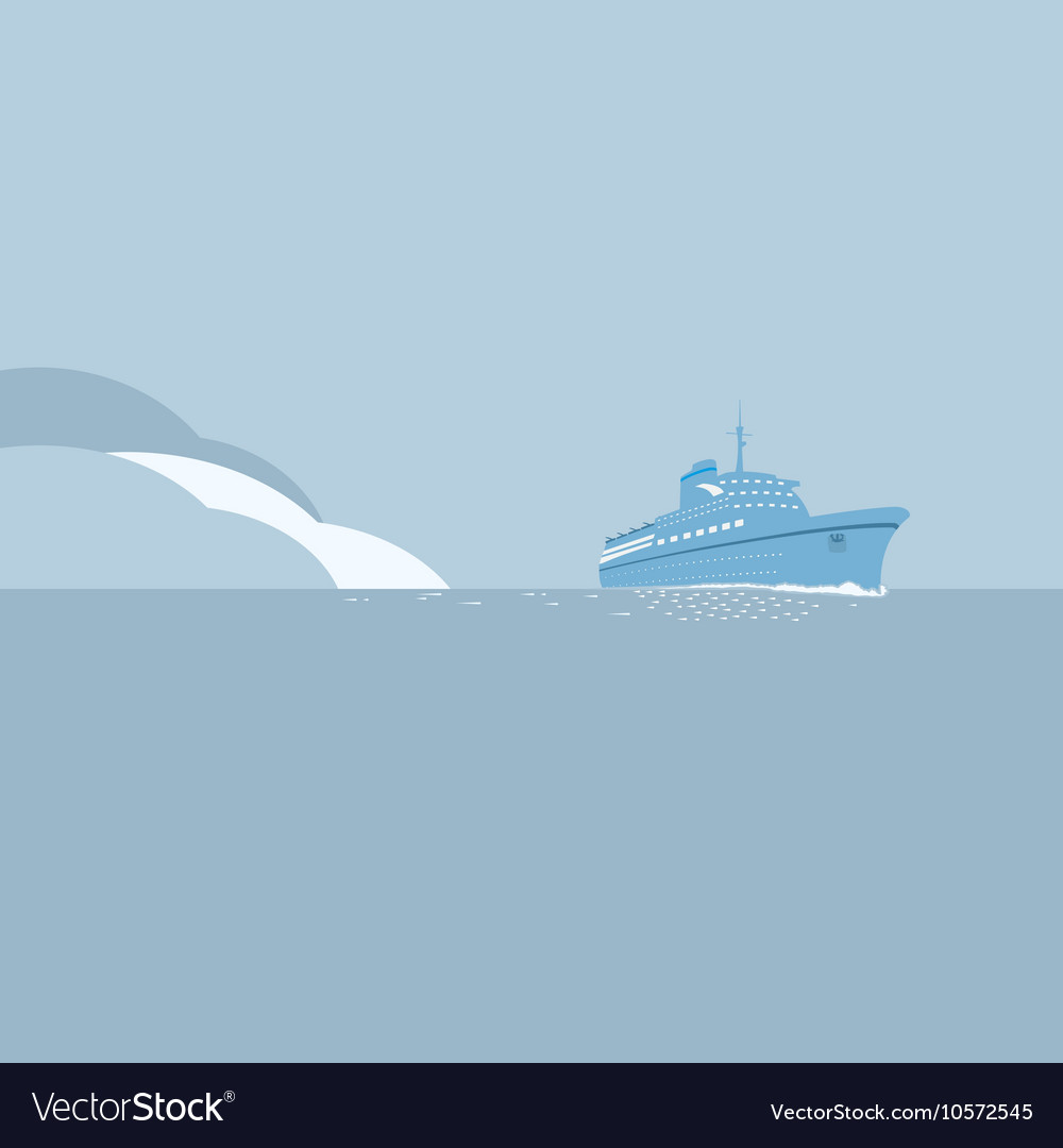 Cruise Ship Background Royalty Vector Image