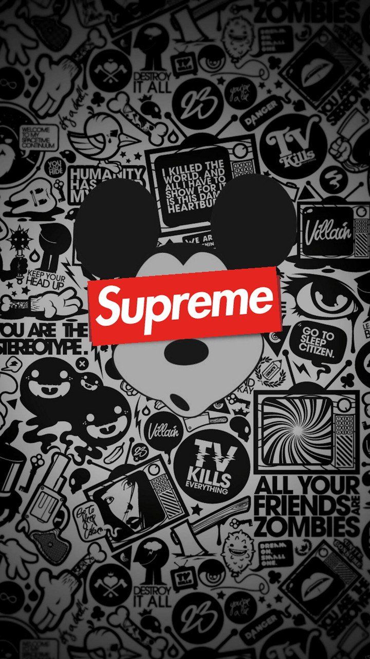 Mickey Mouse Supreme Wallpaper Top