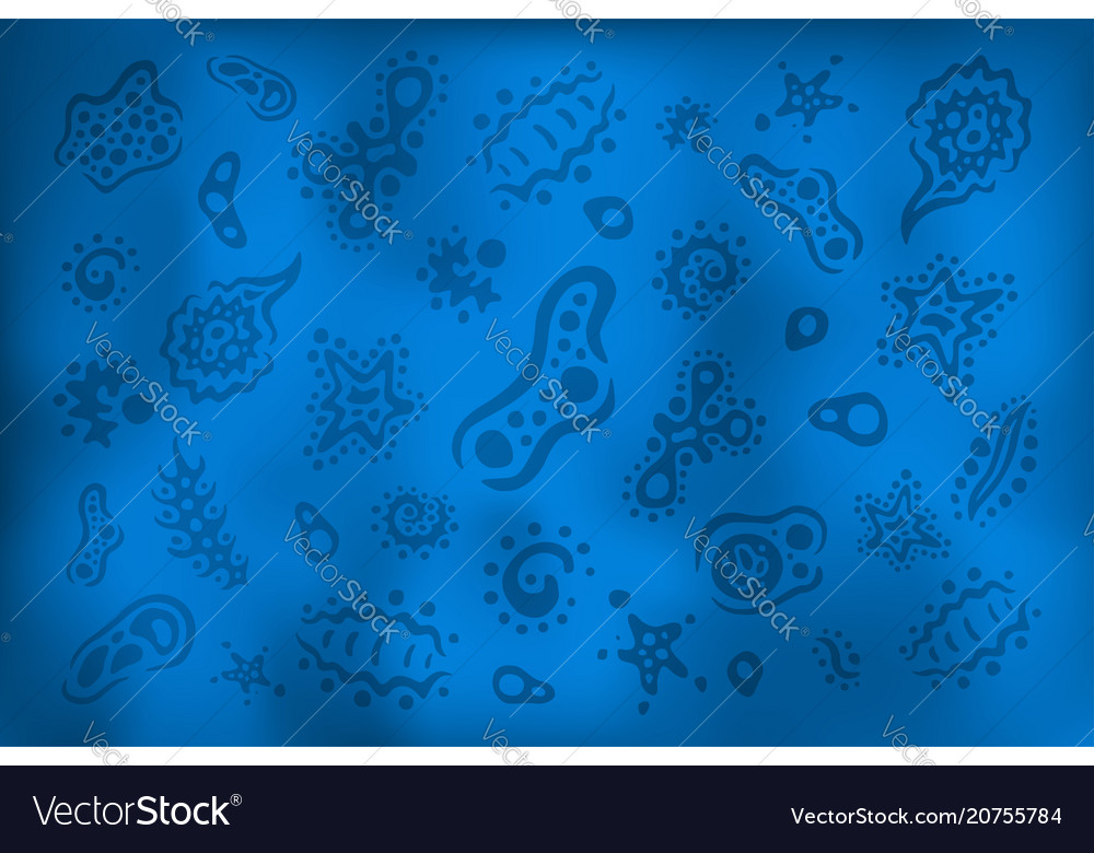 Abstract Background With Bacteria Royalty Vector Image