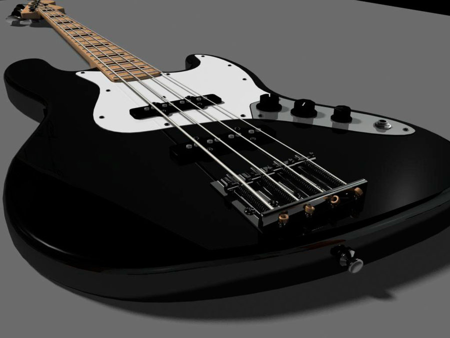 Fender Bass Guitar Wallpaper Jazz 3d Model By