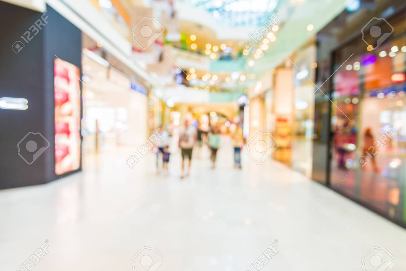 Abstract Blur Shopping Mall Background Stock Photo Picture And