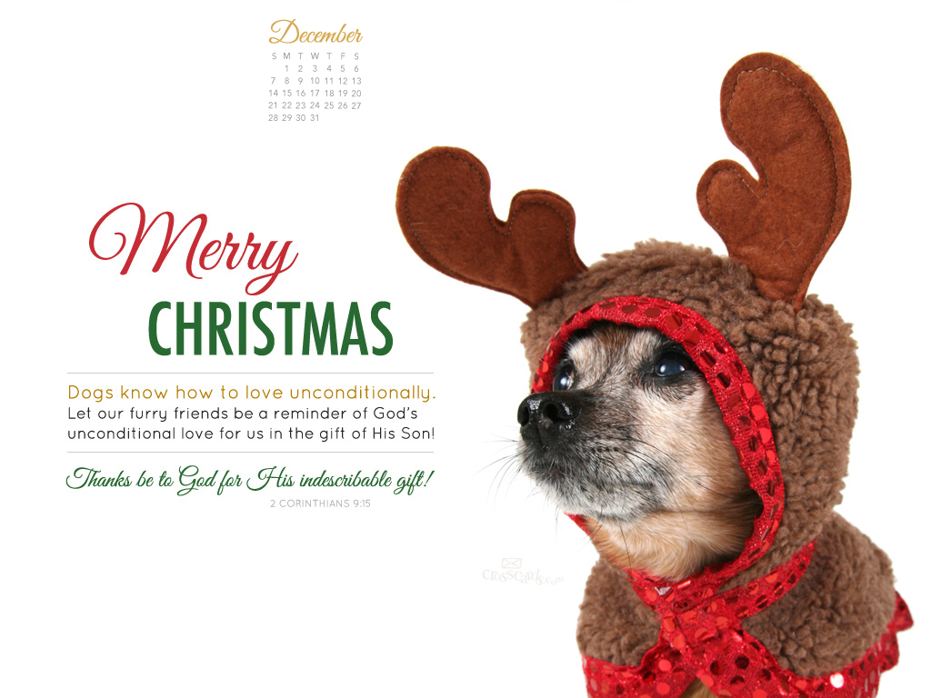 Christmas Dog Desktop Calendar Monthly Calendars Wallpaper