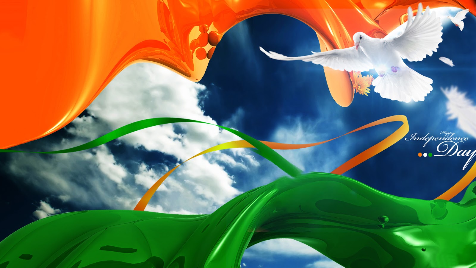 Indian Flag For Happy Independence Day Wishes HD Wallpaper