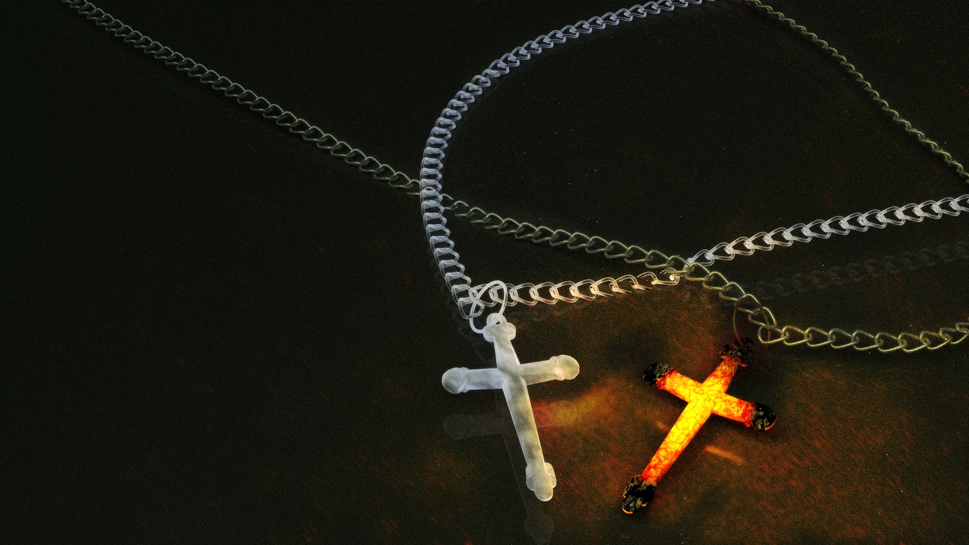Fantasy art dark horror gothic cross religion chain jewelry wallpaper