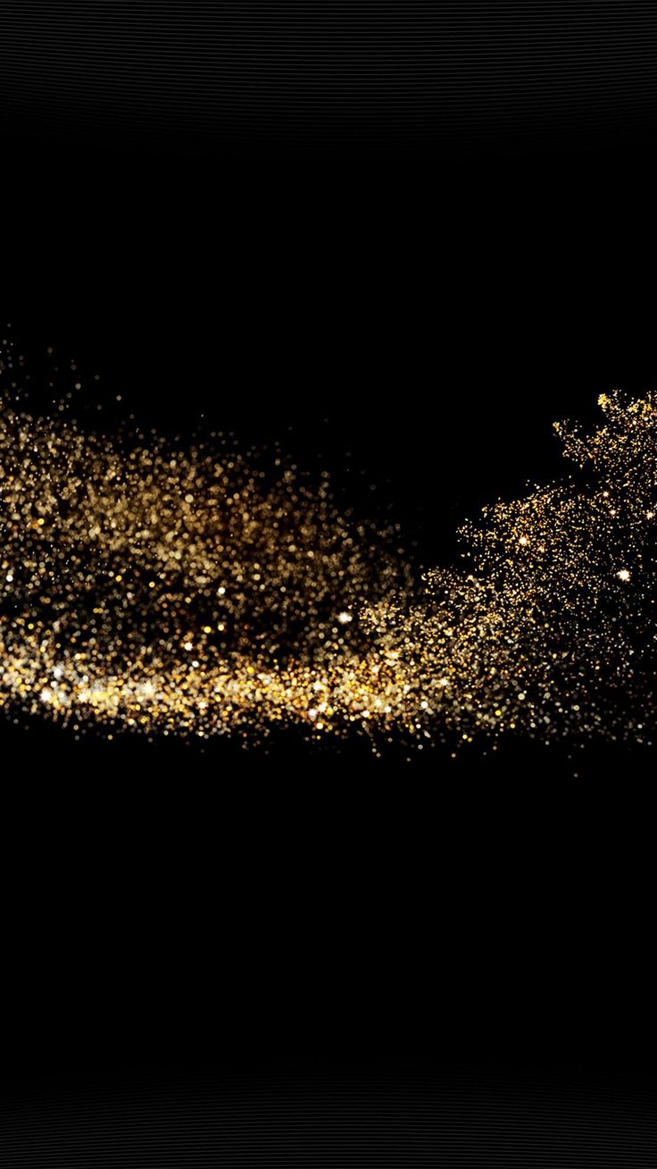 Gold Sparkle Beauty Dark Pattern iPhone Wallpaper