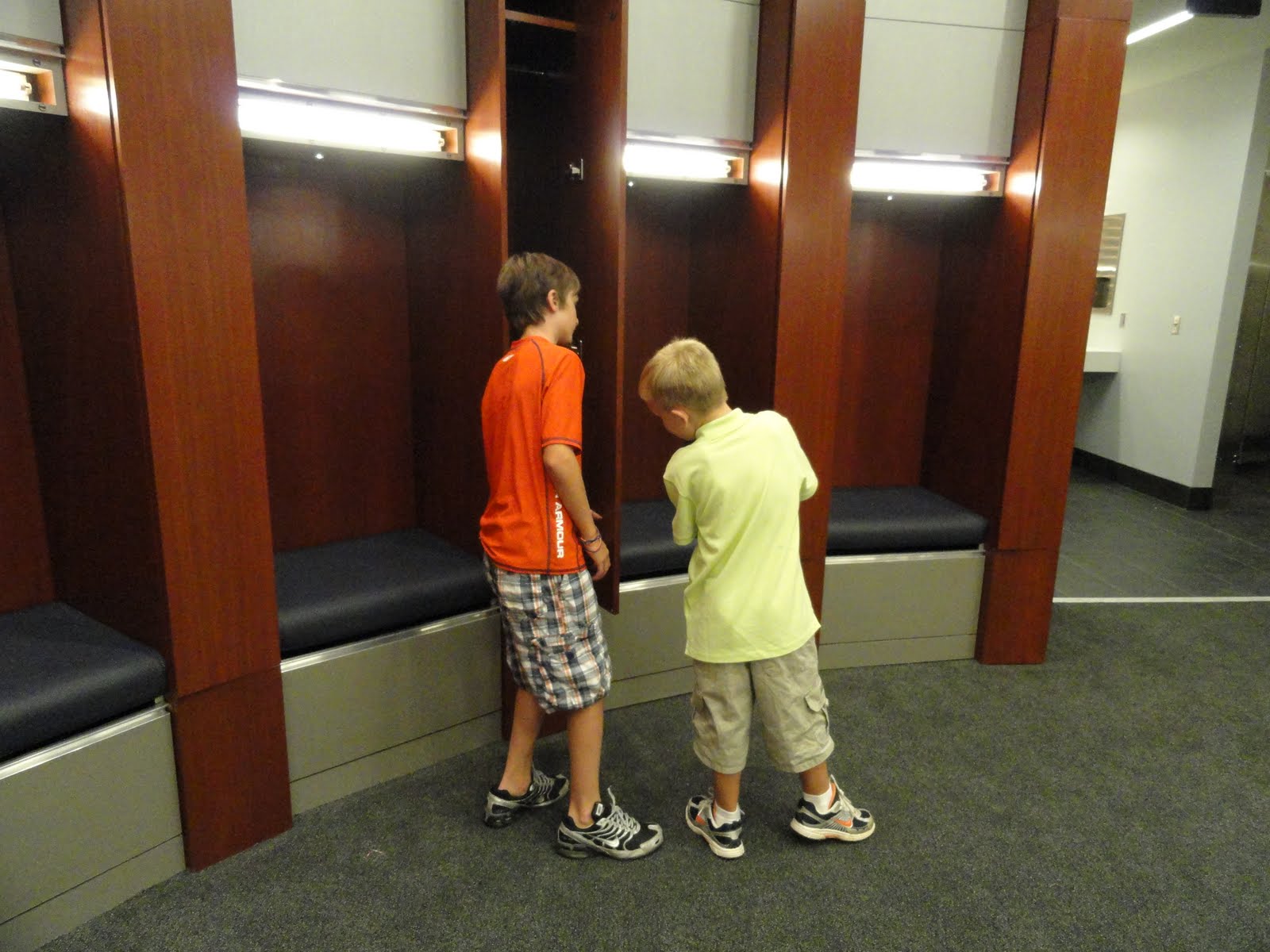  And Harrison Investigating The Player S Locker Room Each Cubby Image