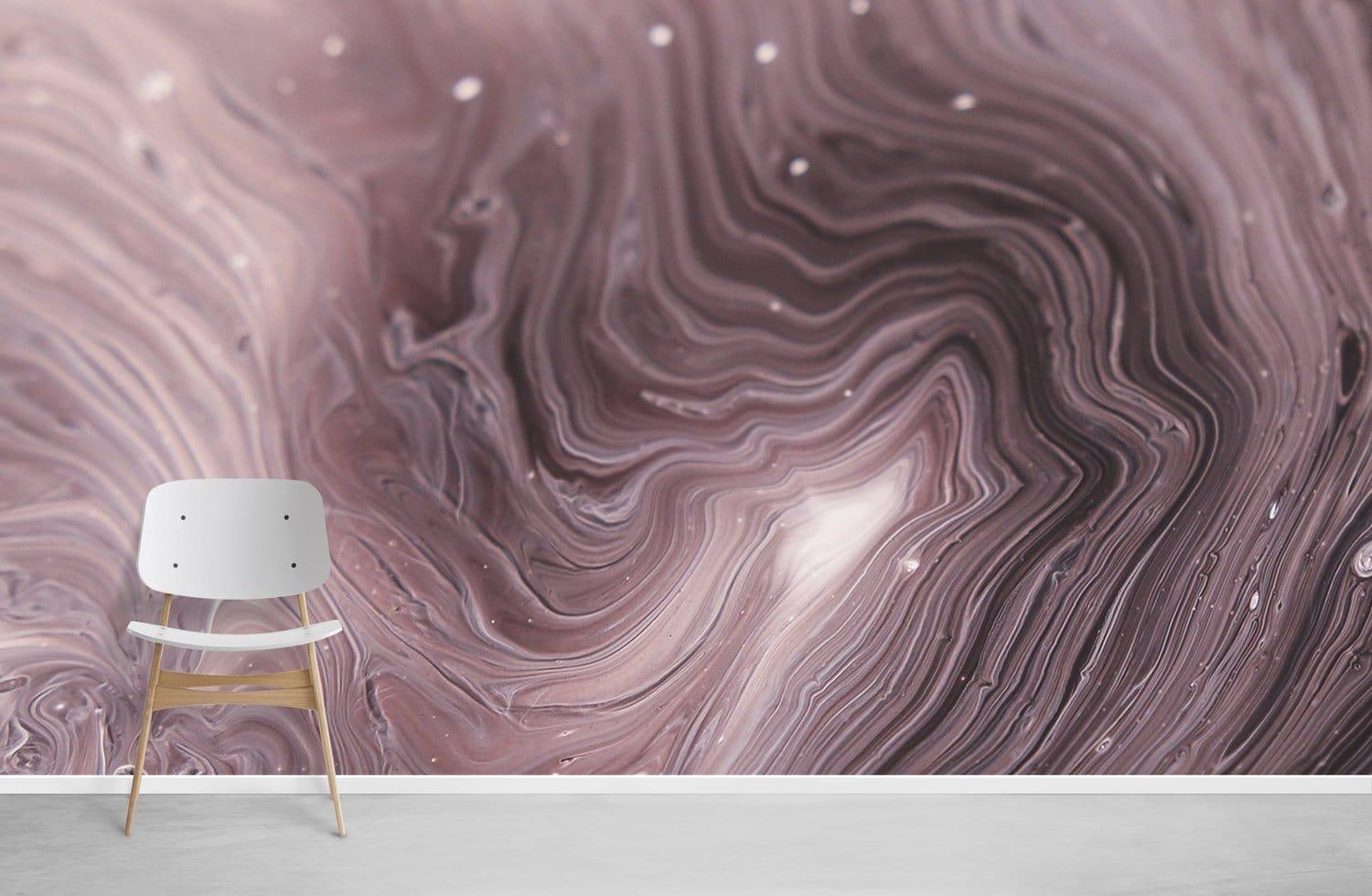 Vortex River Wallpaper Mural Purple Marble Wall Uk