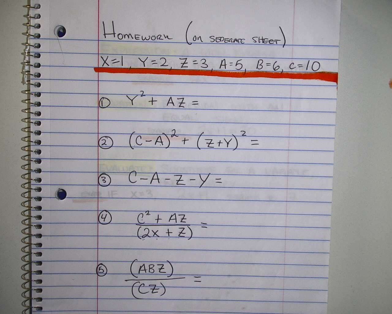 Mr Brzenski S Math Class Pre Algebra Notes Homework