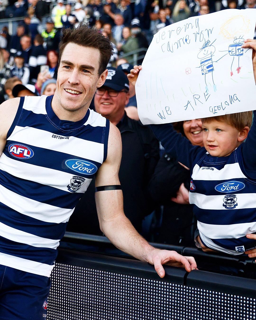 Geelong Cats Jezza Was So Impressed With This Young Fan S Poster