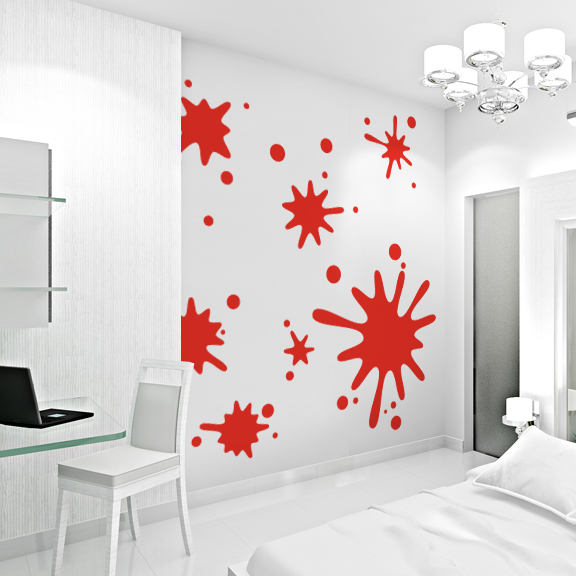 Paint Splatter Bedroom Walls