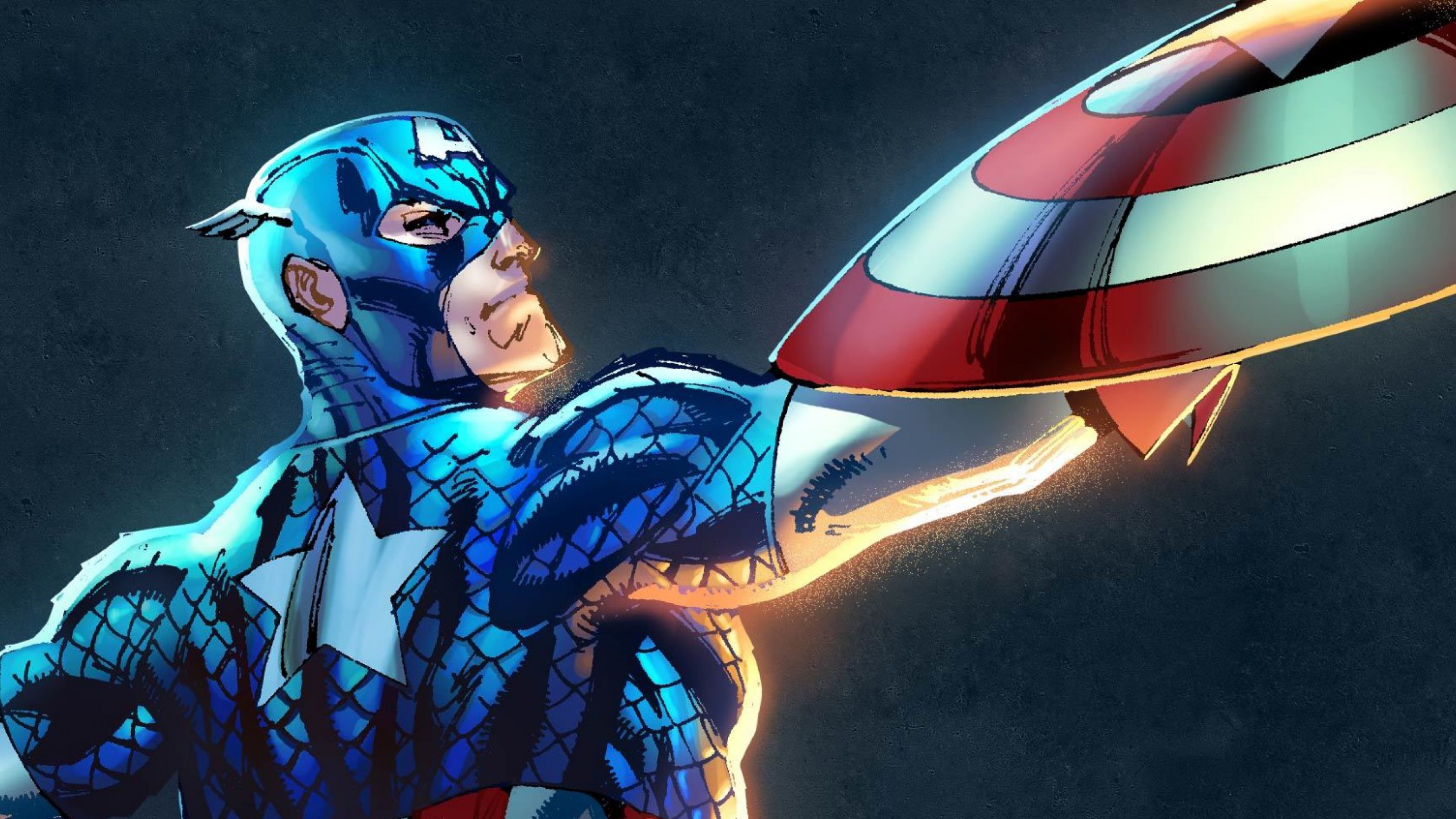 Wallpaper Captain America Marvel Art Ics 4k