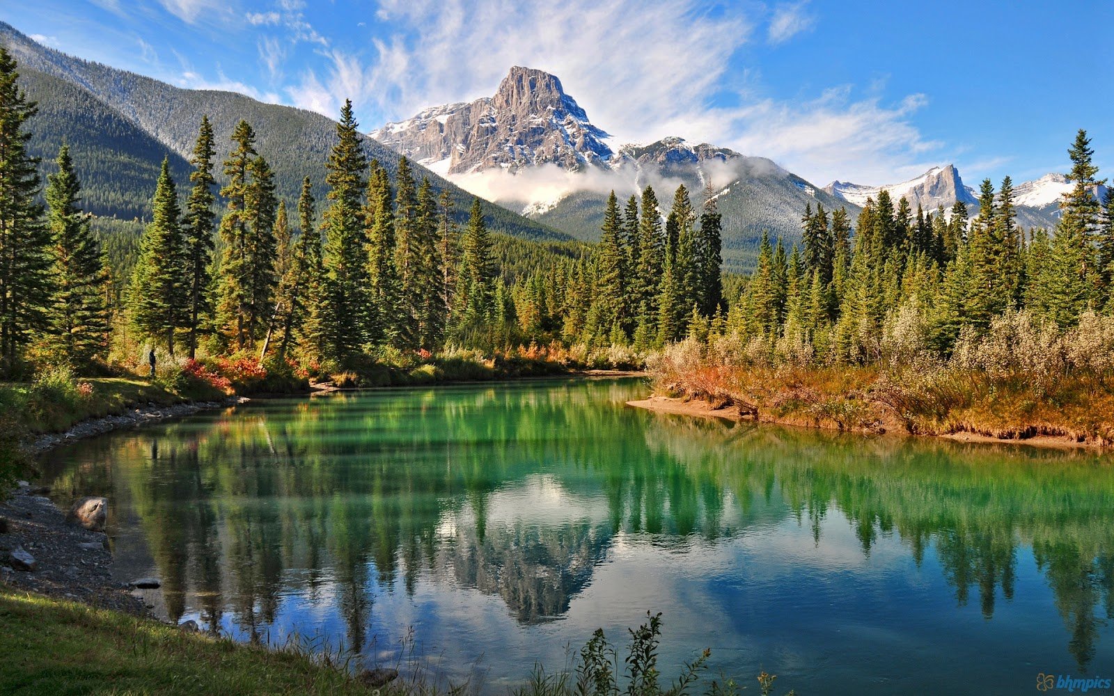 canmore rocky mountains hd wallpaper 1600x1000