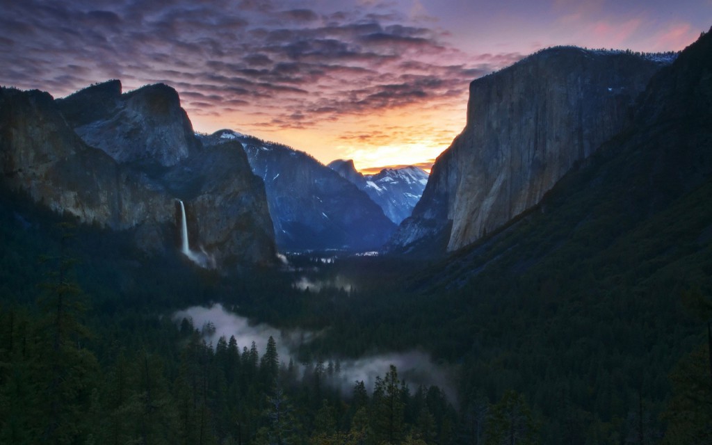 Yosemite Falls Wallpaper Nature Usa