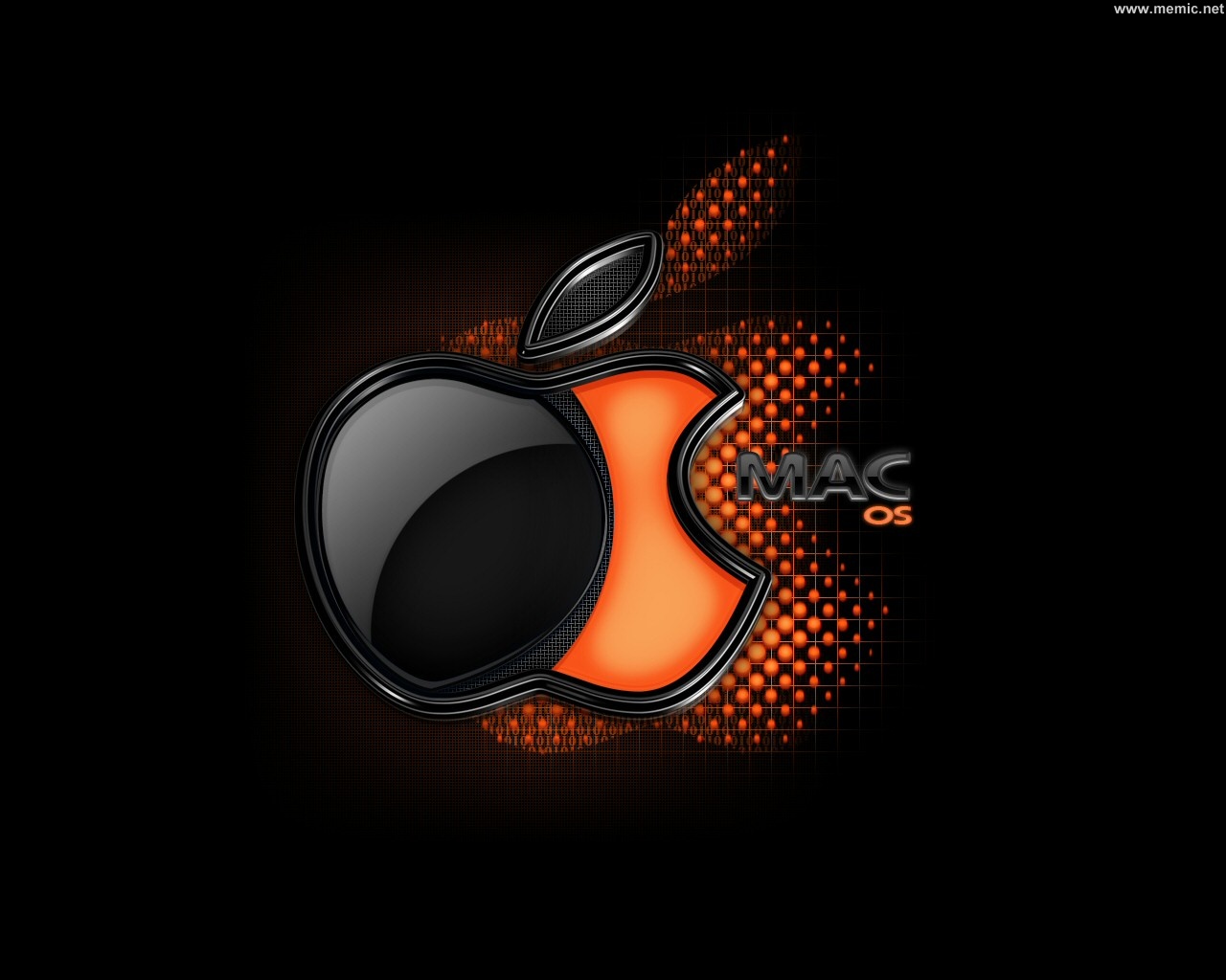 Per visualizzare lo sfondo di Apple dark orange in dimensioni intere