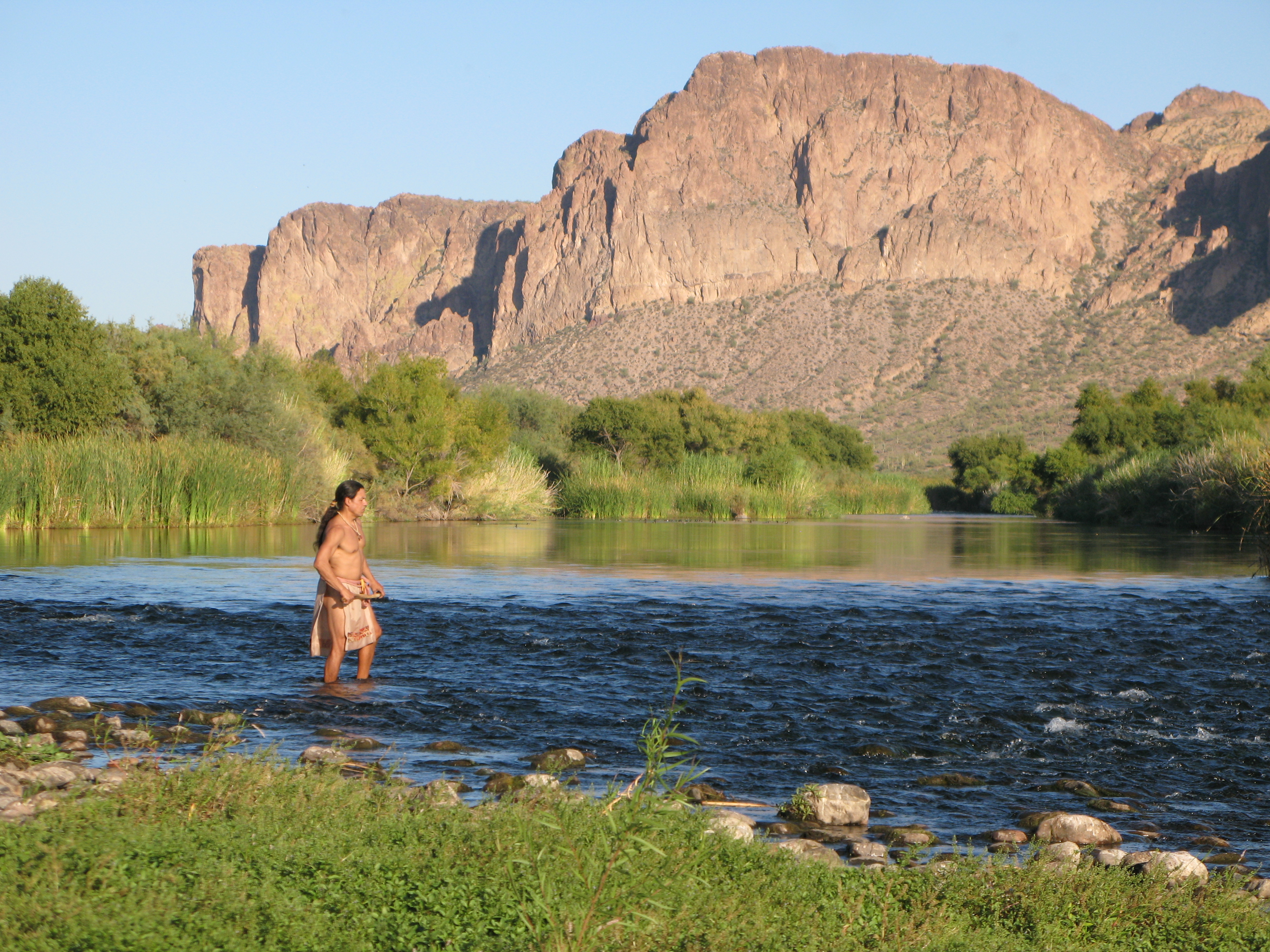 Actor Ruben Alvez Is Scouting The River For Resources And Places To