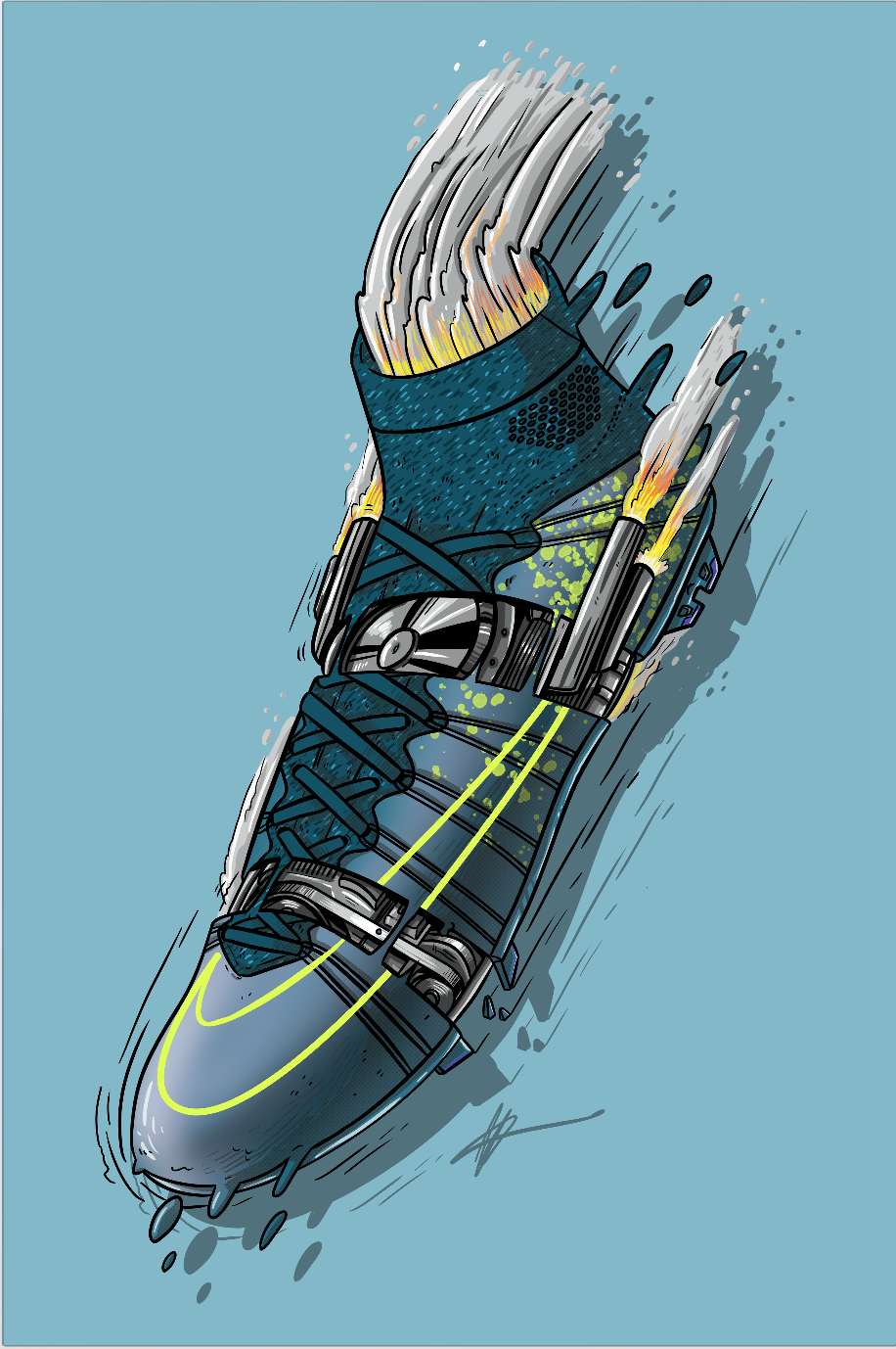 Football Art Nike Mercurial Superfly Electro Flare Soccer