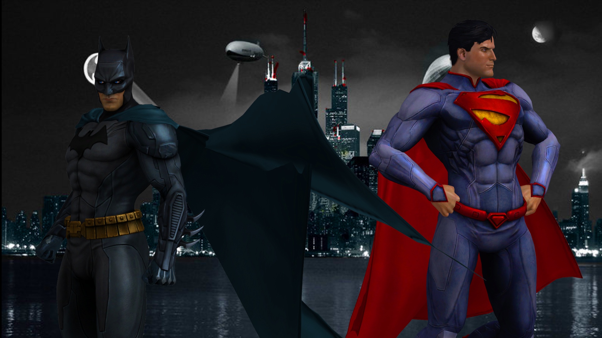 Batman and Superman Wallpaper by LadyLionhart on