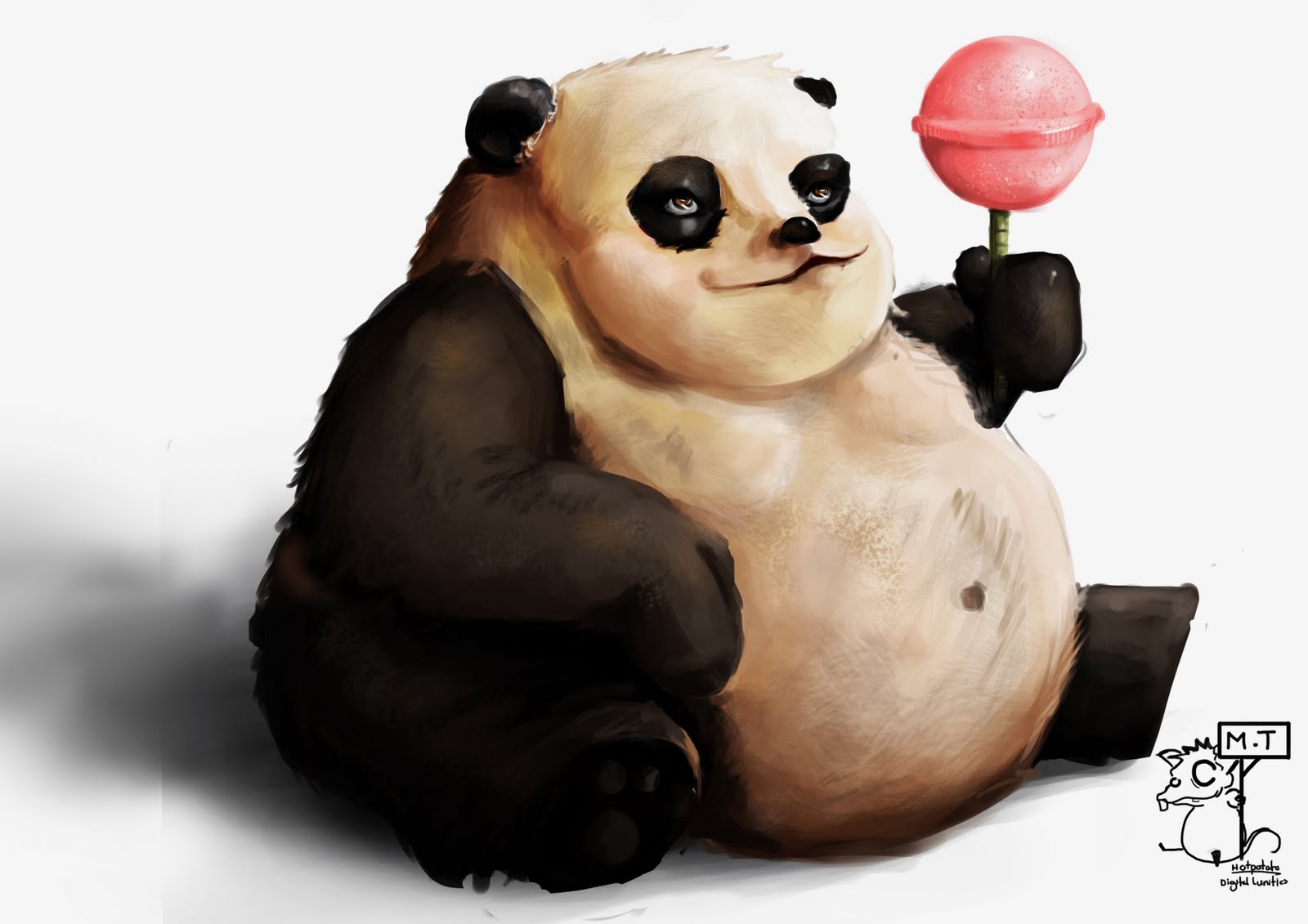 Funny Fat Panda Animal