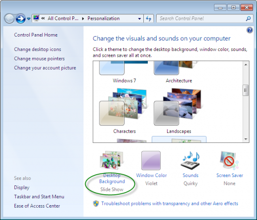 Windows Customize Desktop Background Slide Show Home