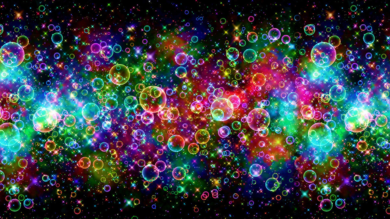 Cool Colorful Bubbles Wallpaper HD Desktop