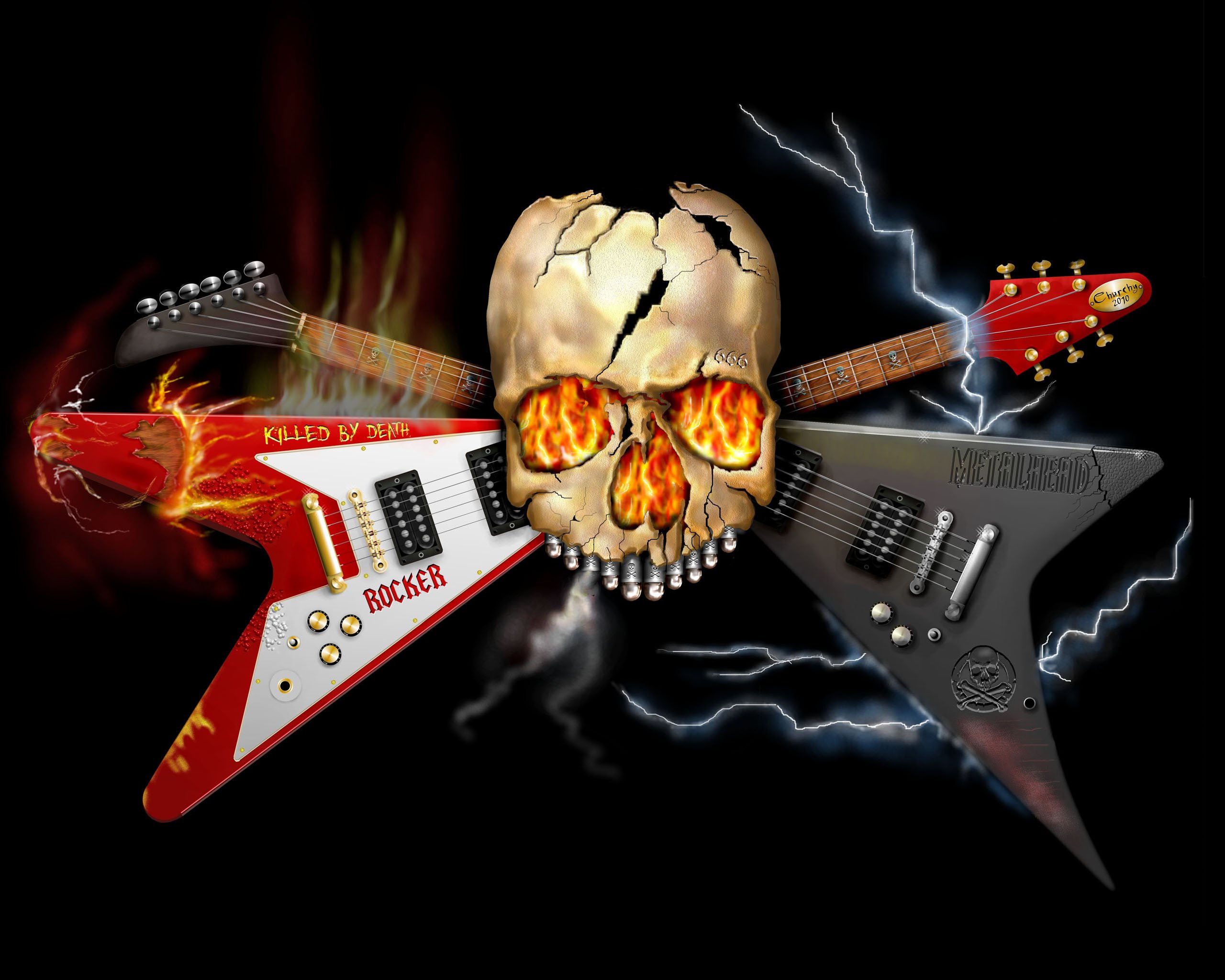 Wallpaper Rock Heavy Metal Guitarras