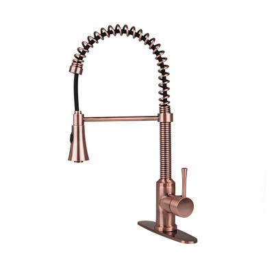 Shop Antique Copper Residential Spring Faucet With Deckplate