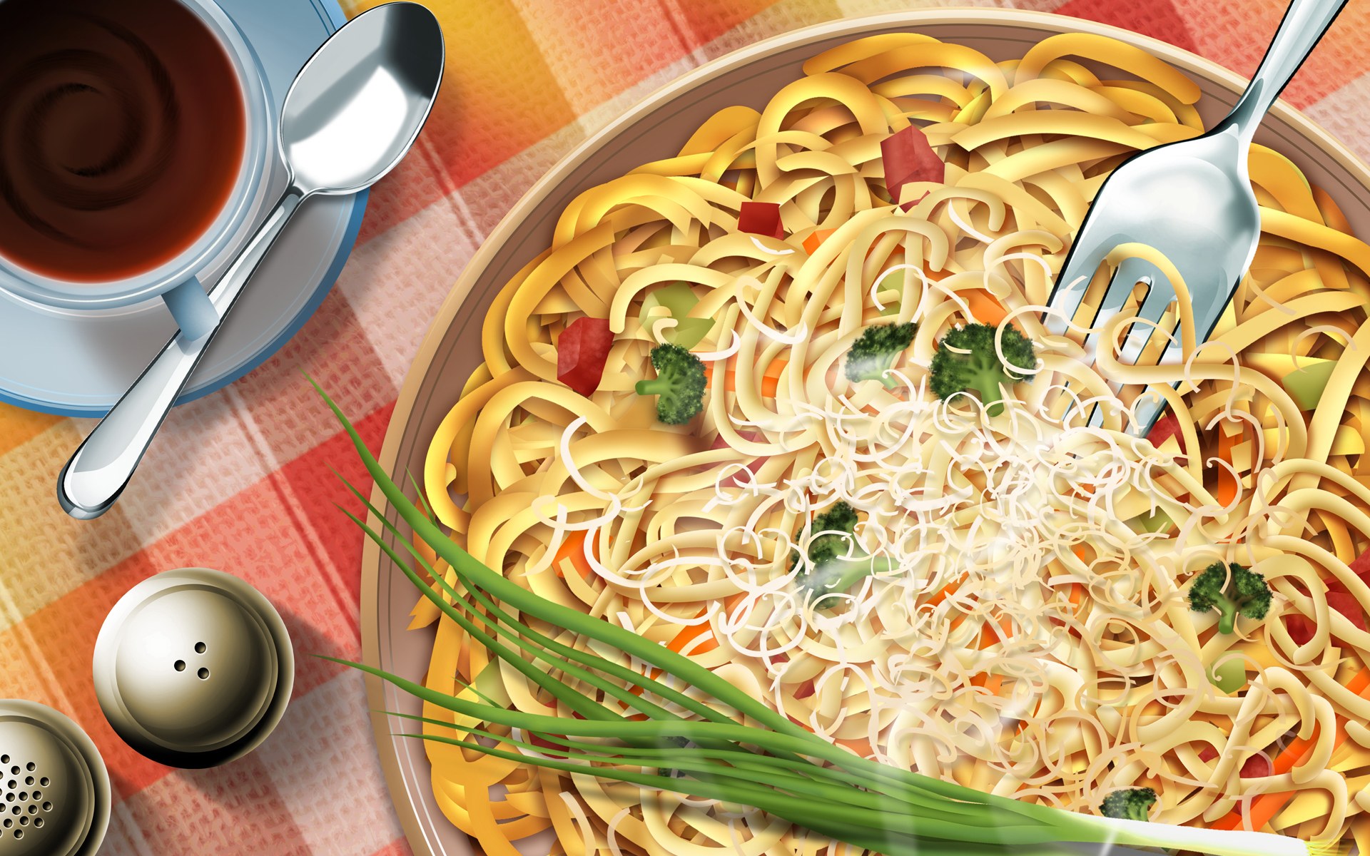 Psd Food Illustrations Noodles Illustration