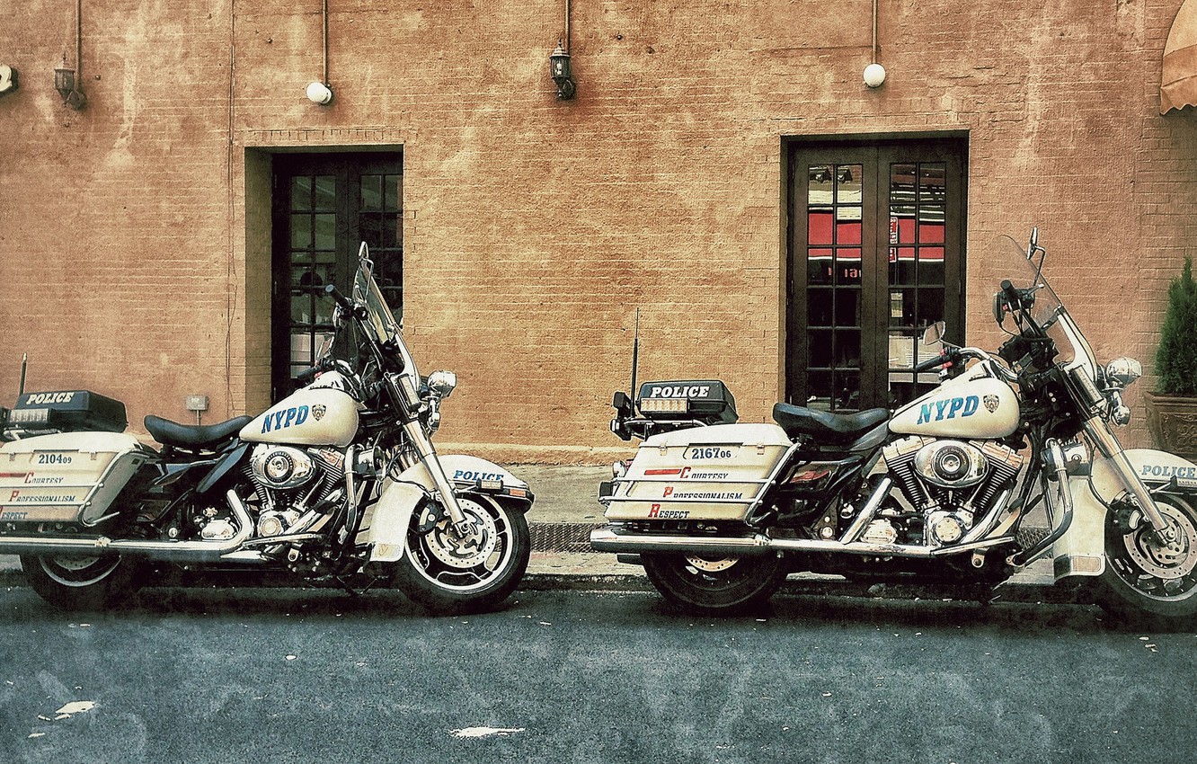 Wallpaper Motorcycles Street Harley Davidson Police Highway