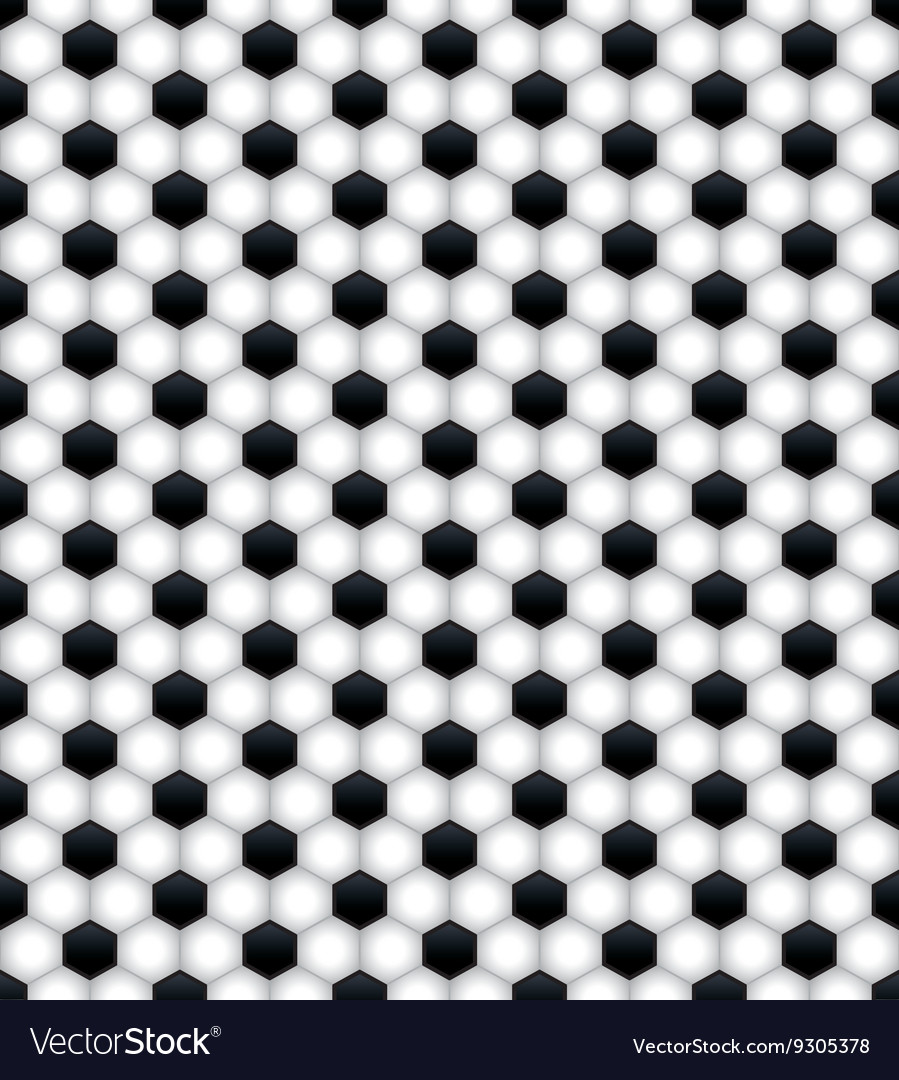 Soccer Ball Pattern Seamless Tiled Background Vector Image