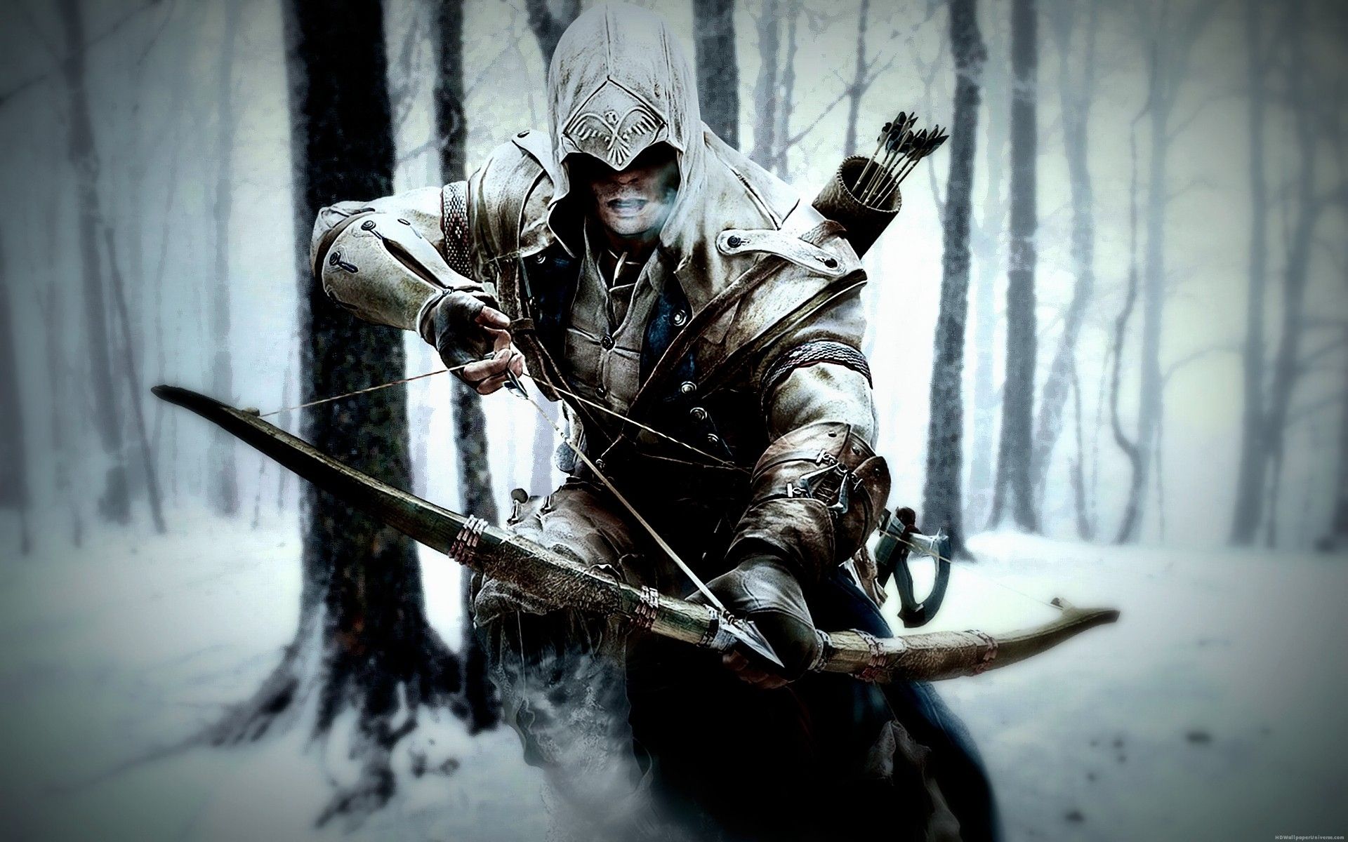 Assassins Creed Winter Bowman HD Wallpaper