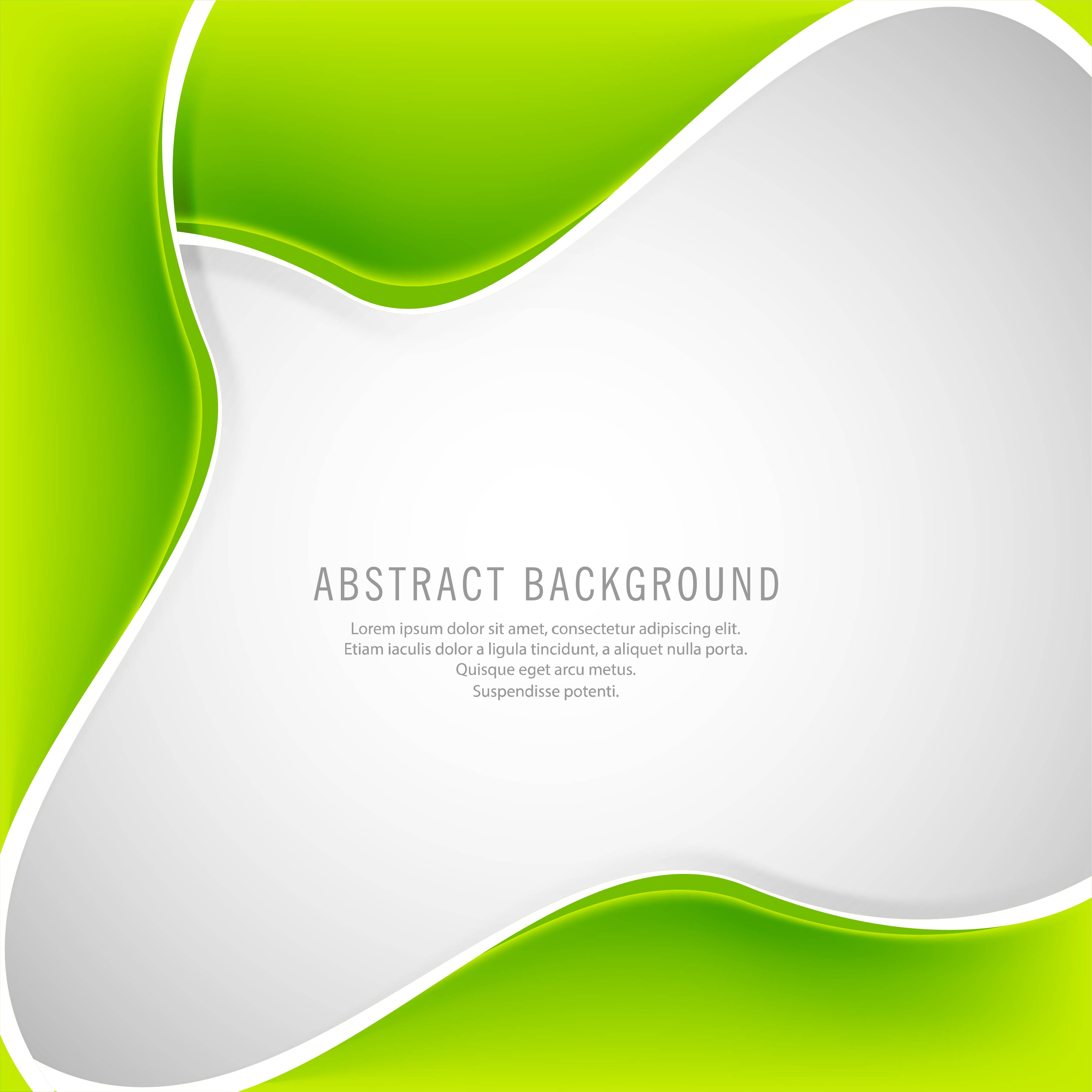 Abstract Green Wavy Creative Vector Background