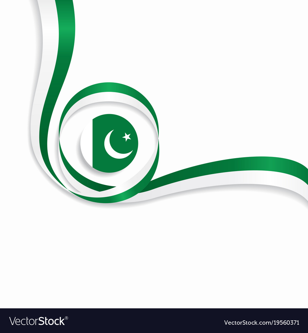 Pakistani Wavy Flag Background Royalty Vector Image