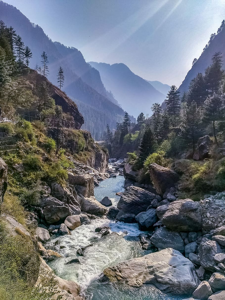 HD Wallpaper Kasol Parvati Valley River Mountain India