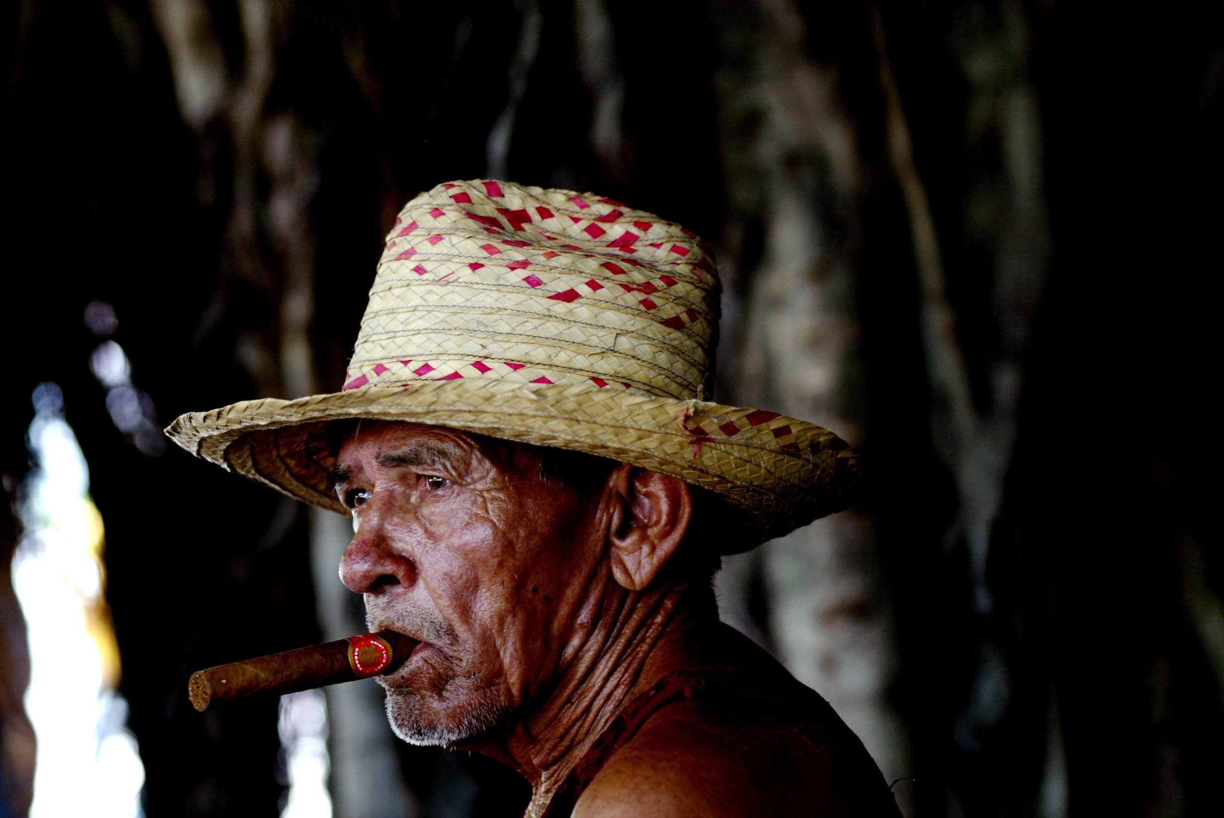 Indians Portrait Old Man Hat Cigar Photography HD Wallpaper