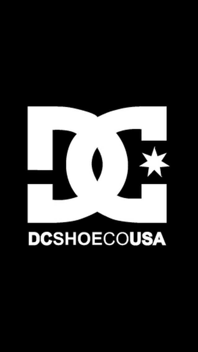 Dc Shoes Black and White Logo Wallpaper for iPhone 5 HD Background