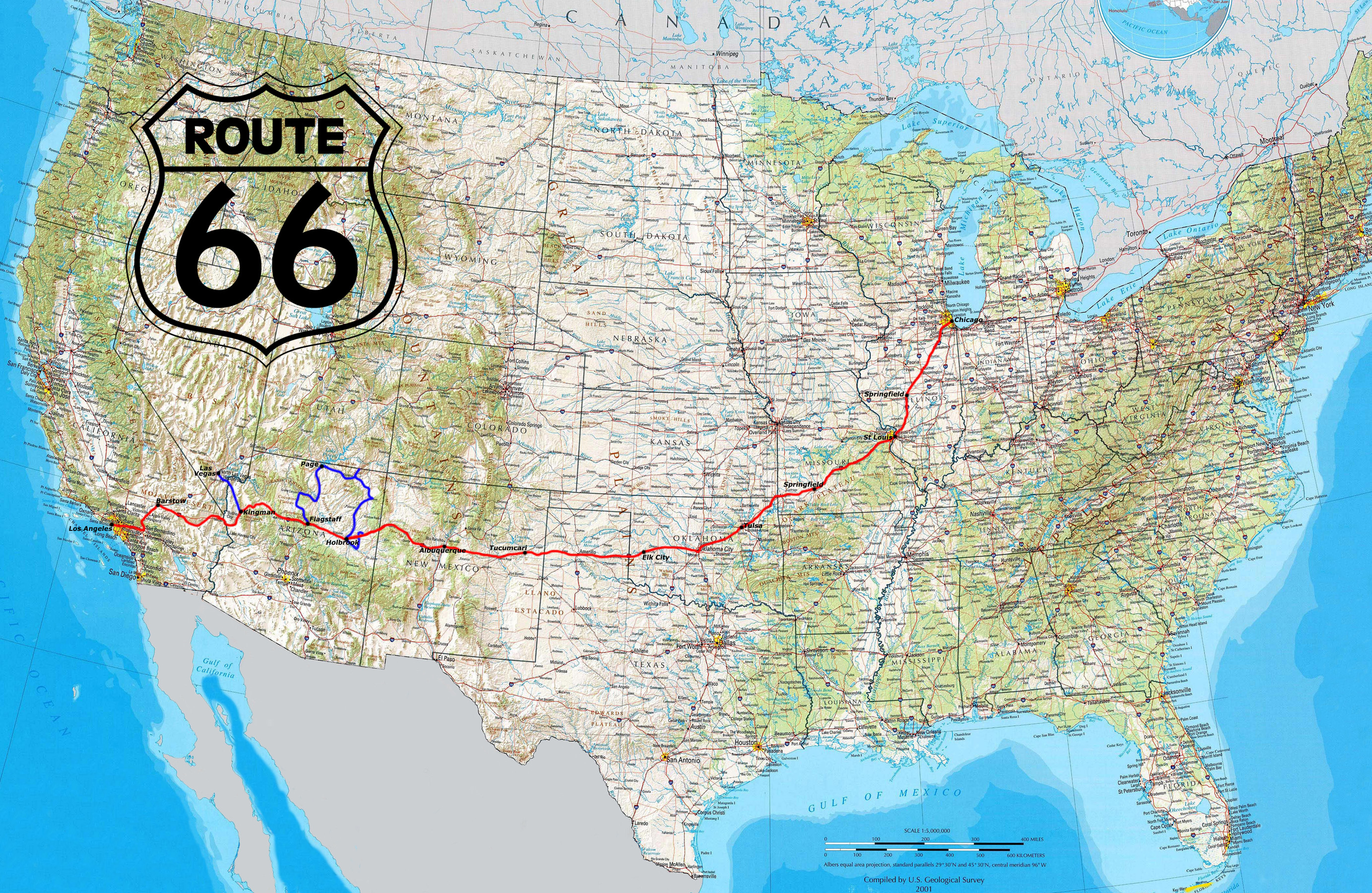 [46+] Route 66 Map Wallpaper - WallpaperSafari