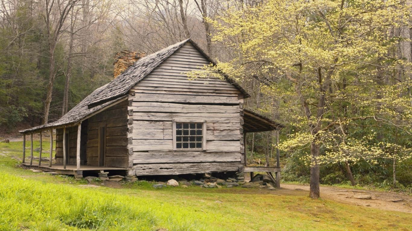 Great Smoky Mountains National Park Tennessee Bud Cabin Wallpaper
